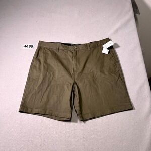 Lost Enterprises Chino Shorts Mens 38 Olive Cotton‎ Stretch Flat Front Outdoor